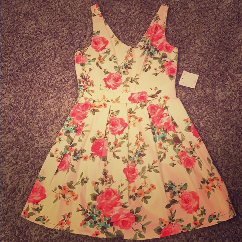 PERFECT FOR DERBY - Ixia Cream and Floral Dress